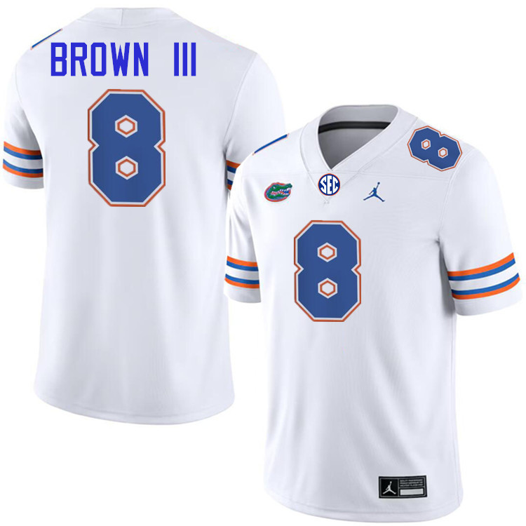 #8 Vernell Brown III Gators Jersey,Florida Gators College Football Jerseys Stitched-White